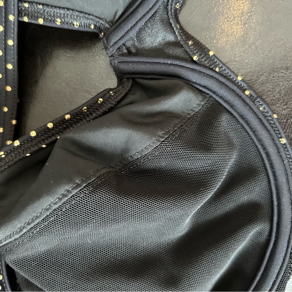 Freya Sagittarius Banded Halter Bikini Top 3888 Black with Gold Polkadot 36DD - Picture 7 of 9